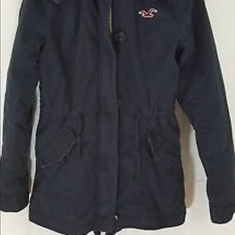 Hollister blue parka